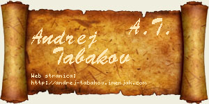 Andrej Tabakov vizit kartica